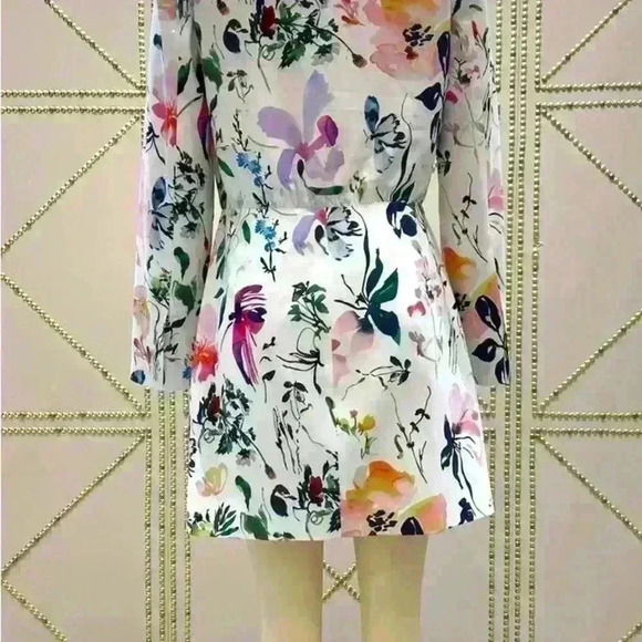 Floral tuxedo mini dress - Picture 3 of 4